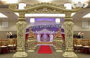 Wedding <b>Wooden</b> Peacock Welcome <b>Gate</b> & Ganesha Gorgeous Peacock Wedding Mandap <b>Gate</b> Wedding Entrance <b>Gate</b> <b>Arch</b> <b>with</b> Ganesha - Product Image 4