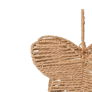 Novelty Woven Butterfly <b>Basket</b> with <b>Handle</b> Handmade Seagrass <b>Wicker</b> Storage Organizer for Nursery Decor Baby Gift OEM Supplier - Product Image 4