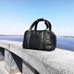 กระเป๋าเดินทางหนังแท้สำหรับผู้ชาย สไตล์วินเทจ กระเป๋าเดินทางสุดสัปดาห์ ความจุขนาดใหญ่ กระเป๋าถือขึ้นเครื่องบิน ช่องใส่รองเท้า พกพาสะดวก รุ่น LDB-0338 - Product Image 1
