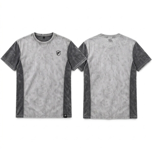 Custom Fashion <b>Men</b> Acid Wash T <b>Shirt</b> <b>Retro</b> Washed Cotton Material Soft Texture Relaxed Fit Short Sleeve Casual Apparel OEM - Product Image 4
