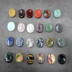 Cristales ovalados de todos los colores, piedras preciosas ovaladas pulidas, piedras de cristal de colores mixtos, piedras semipreciosas curativas de Reiki. - Product Image 5