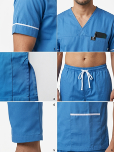 Uniforme Médico Transpirable y Cómodo Unisex para Enfermeros, Pantalones Rectos Estilo Jogging, Conjunto de Uniforme Quirúrgico para Hombre - Product Image 3
