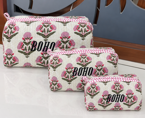 Bolsa de Aseo de Gran Capacidad con Cierre, Diseño Floral Vintage, Bolsa de Almacenamiento de Cosméticos, Bolsa de Aseo para Mujer - Product Image 2