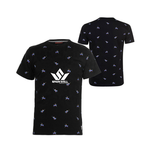 T-shirt graphique pour homme, motif cavalier noir, manches courtes, col rond, jersey de coton, coupe classique, décontracté, imprimé - Product Image 3