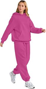 Conjunto de Sudadera con Capucha Oversize y Pantalones de Chándal de Forro Polar Premium para Mujer, Conjunto Deportivo de Sudadera con Capucha y Pantalones de Chándal para Mujer - Product Image 4