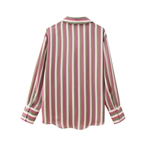 Blusa de Punto Sólida para Mujer, Estilo Casual, Manga Ancha, Decoración de Botones, Elegante y Sencilla, Anti-Pilling, Primavera-Verano, 100% - Product Image 1