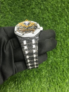 Montre de luxe pour homme en acier inoxydable avec verre moissanite, bracelet de 20 mm, boîtier automatique analogique - Product Image 6