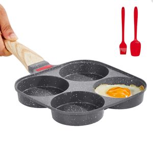 Sartén antiadherente clásica de 4 tazas para huevos, de aluminio, para desayunos, tortillas, panqueques y hamburguesas, con tapa, resistente al aceite - Product Image 1