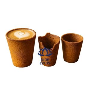 BEST SELLER Tasse à café comestible écologique non toxique, gobelet biodégradable en gaufrette croustillante, compatible congélateur pour boissons chaudes et froides - Product Image 1