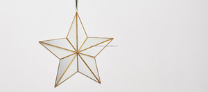 Suspension en verre et métal doré, étoile, décoration de noël, tenue élégante, pour maison, au meilleur prix, promo, nouvelle collection - Product Image 3