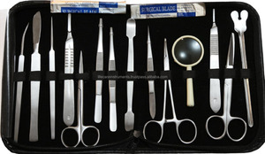 Kit de dissection professionnel avec 38 pièces, kit d'anatomie en acier inoxydable pour étudiants avec ciseaux, pinces, pincettes, lames par LCI - Product Image 3