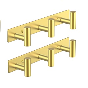 Hot Selling Nickel Hook 5 Hook Customized Metal Furniture Cabinets Wardrobe Hooks Bedrooms Bathrooms Hardware - Product Image 6