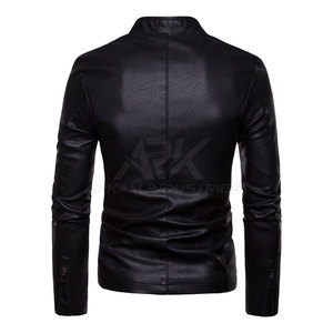Custom Design <b>Leather</b> Winter <b>Jacket</b> Solid Color <b>Men</b> <b>Leather</b> <b>Jacket</b> Streetwear <b>Men</b> <b>Leather</b> <b>Jacket</b> - Product Image 2