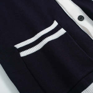 Cárdigan transpirable con cuello en V para hombre, suéter de punto con estampado colorido, abotonado, informal, estilo estético, para el mercado estadounidense. - Product Image 4