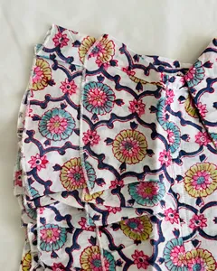 Camisa de Algodón con Estampado Bohemio y Cuello de Color, Ligera, Transpirable, Estilo Formal - Product Image 3