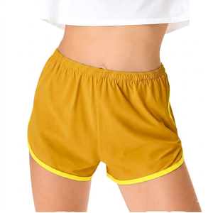 Shorts Deportivos Ecológicos Personalizados para Mujer, Transpirables, de Cintura Alta Elástica, de Algodón, con Logotipo Personalizado - Product Image 1