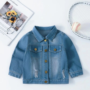Chaqueta Vaquera Básica para Niños y Niñas, Abrigos Clásicos de Mezclilla, Ropa Exterior Informal para Niños, Atuendo Juvenil de 1 a 6 Años - Product Image 1