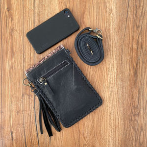 Nuevo bolso cruzado pequeño para teléfono inteligente de piel de vaca para mujer, cuero genuino con forro de nailon estampado, estilo de moda occidental - Product Image 4