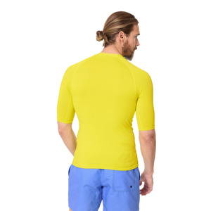 เสื้อยืดลำลองผู้ชายทรงเข้ารูป สีพื้น แขนสั้น ผลิตจากวัสดุเป็นมิตรต่อสิ่งแวดล้อม ระบายอากาศได้ดี แห้งเร็ว ผลิตจากผ้าสแปนเด็กซ์/โพลีเอสเตอร์ - Product Image 3