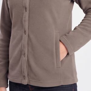 Veste polaire matelassée respirante personnalisée pour femme, idéale pour les sports d'hiver et les activités de plein air, avec fermeture éclair intégrale et col rabattable, haute qualité - Product Image 4