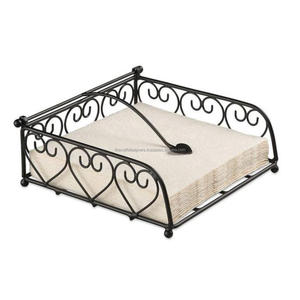 Handcrafts Hotel Napkin Holder Black Coated High Quality Metal <b>Wire</b> Custom Design Tissue Holder Napkin Stand Halloween Decor - Product Image 4