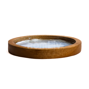 Posavasos de Madera de Teca, Posavasos Decorativos, Base Redonda para Mesa, para Hogar, Bar, Cafetería, Posavasos para Bebidas, Decoración Natural Hecha a Mano para el Hogar - Product Image 1