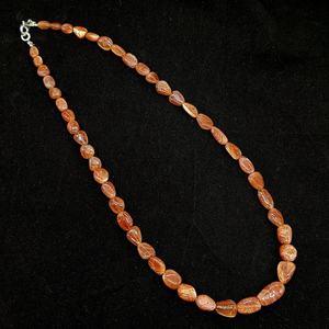 Natural Sunstone Smooth Nugget Beaded Choker <b>Necklace</b> <b>Handmade</b> Irregular Shape Loose Gemstone Beads <b>Necklace</b> For Women Gift - Product Image 6