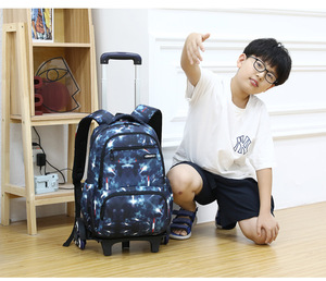 Best-selling Boys' <b>Trolley</b> <b>Backpack</b> 3-piece Set School <b>Backpack</b> Latest Student <b>Backpack</b> - Product Image 4