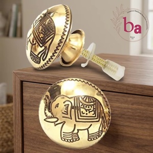 Brass Elephant Knob Round Cabinet Handle Modern Eco-Friendly Easy Installation Home Office Furniture Drawer <b>Pull</b> - Product Image 3