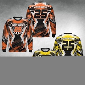 Maillot de course personnalisé à manches longues rose et noir pour motocross, avec nom et numéro personnalisés, équipement de course MX unisexe OEM - Product Image 3