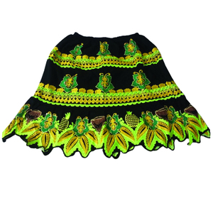 Customized High Quality 100% Polyester Satin Women's Traditional Embroidered Hawaiian Print Casual <b>Skirt</b> All Seasons - Product Image 1