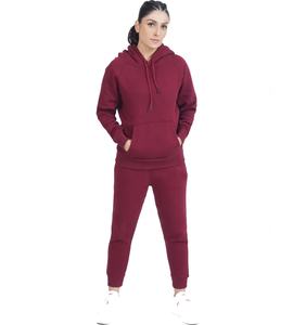 Trajes deportivos de 2 piezas de alta calidad para mujer, sudaderas informales ajustadas de manga larga con capucha, pantalones de chándal, patrón de chándal de invierno - Product Image 1