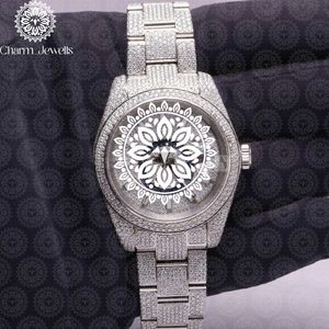 Charm_Jewells Luxury Stainless Steel <b>Watch</b> Round Case 36mm Analog Quartz <b>Diamond</b> Bezel Women's Fashion - Product Image 1