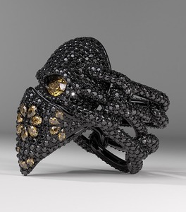 Black and Yellow Iced Out Mask <b>Ring</b> for <b>Men</b> Luxury CZ Stone Hip Hop Statement Jewellry with Bold Design - Product Image 2