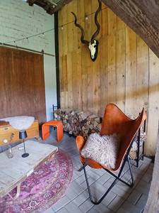 Luxury Tan Leather Butterfly <b>Chair</b> <b>Black</b> Metal Frame Handmade Modern <b>Dining</b> Lounge <b>Chair</b> for Living Room Office - Product Image 6