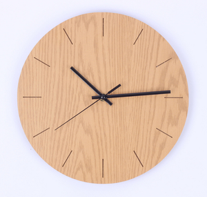 Solid <b>Wood</b> Scandinavian Silent Quartz <b>Wall</b> <b>Clock</b> with Still Life Pattern and Needle Display for Living Room Minimalist Decor - Product Image 1