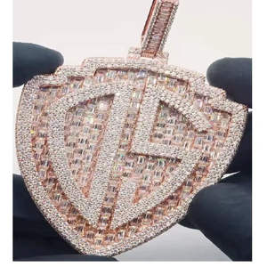 Collar de Plata de Ley 925 para Hombre, Estilo Hip Hop, con Moissanita, Bañado en Rodio, Colgante con Diseño de Corona - Product Image 5