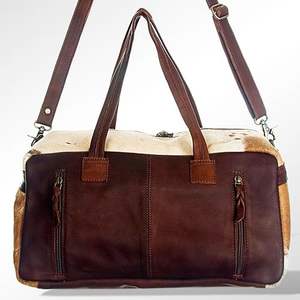 Bolsa de Viaje de Fin de Semana de Cuero Genuino con Cierre de Cremallera, Capacidad de 20-35L, Modelo Ligero LHODB-0011 - Product Image 2