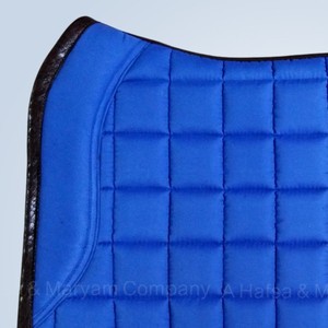 Professional Classic <b>Equestrian</b> Fancy Design Leather Polycotton Saddle Pad Customizable Non-Slip Fleece Custom Color Hand Strap - Product Image 4