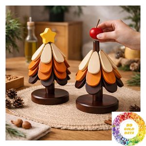Support pliant en bois en forme d'arbre résistant à la chaleur pour ustensiles de cuisine, bols de service et tables à manger pour usage domestique - Product Image 5
