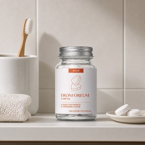 Colección de Artículos de Aseo para Hoteles [FROM OREUM], Pasta de Dientes Sólida con Sabor a Mandarina de Jeju, 60 Tabletas para Baños de Huéspedes - Product Image 2