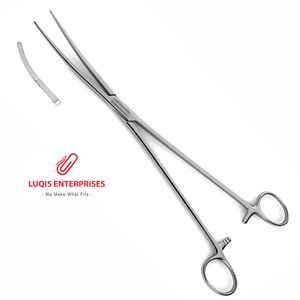 Pinzas Harrington para arterias, con serraciones longitudinales, curvadas, hemostáticas, de acero inoxidable, instrumento quirúrgico médico. - Product Image 4