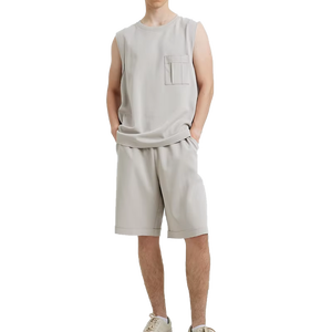 Ensemble de vêtements de sport en polyester pour hommes, personnalisé, jogging, été, t-shirt et short, tenue en deux pièces, vente en gros, fabricant OEM - Product Image 4