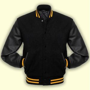 Chaqueta Varsity Rosa de Lana a la Moda con Mangas de Cuero Genuino, Estilo Urbano Chic para Mujer, Tendencia Otoño-Invierno, Disponible al por Mayor - Product Image 5