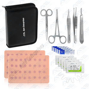 Instruments en acier inoxydable réutilisables, source d'alimentation manuelle, fabricant de kit de suture chirurgicale pour étudiants en médecine - Product Image 1