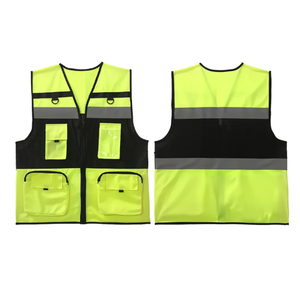Chaleco de Seguridad de Alta Visibilidad Unisex, Chaqueta de Trabajo de Poliéster con Franjas Reflectantes y Bolsillos, Colocación de Logotipo - Product Image 3