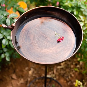 Escultura de Metal Resistente Hecha a Mano para Baño de Pájaros con Base de Estaca, Acabado con Recubrimiento en Polvo, Diseño Personalizable para Decoración de Jardín Exterior - Product Image 5