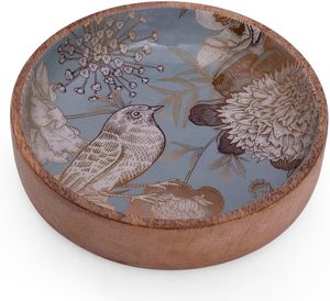 Cuenco decorativo de madera de mango para servir frutas secas, chips, café, decoración de mesa, mostrador, cuenco para llaves, vajilla, cocina, sala de estar - Product Image 1