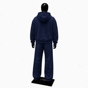 Conjunto Deportivo Azul Marino con Logotipo de Bolsa de Dinero para Hombre, Sudadera con Capucha Premium y Pantalones Jogger, Ropa Deportiva Casual - Product Image 2
