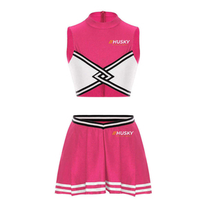 Uniformes de Animadoras Personalizados HUSKY SPORTSWEAR con Logotipo Frontal Impreso por Transferencia Térmica, 100% Poliéster Premium de 280g, para Equipos de Niñas y Adultas - Product Image 5